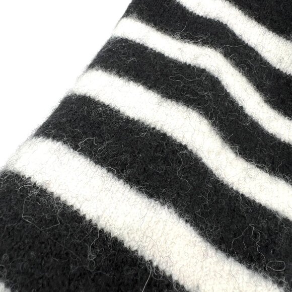J.Crew Striped Supersoft Sweater Textured Black White Size XS - Picture 9 of 14
